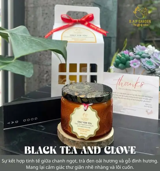 BST Nến thơm "Gỗ ấm ngày đông"